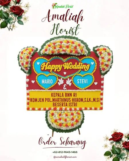 Papan Bunga Pernikahan Metuk